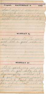 Diary entry Dated 08/08/63