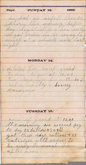 Diary entry Dated 09/13/63