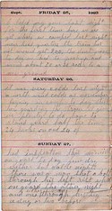 Diary entry Dated 09/25/63