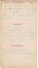 Diary entry Dated 10/01/63