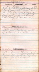 Diary entry Dated 01/13/64