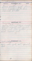 Diary entry Dated 01/25/64