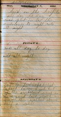 Diary entry Dated 05/07/64